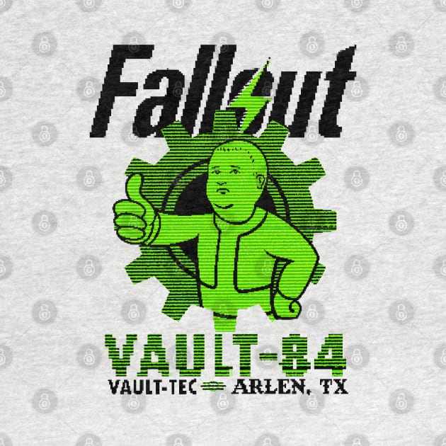 Vault Boy Bobby pixelated terminal green by okan